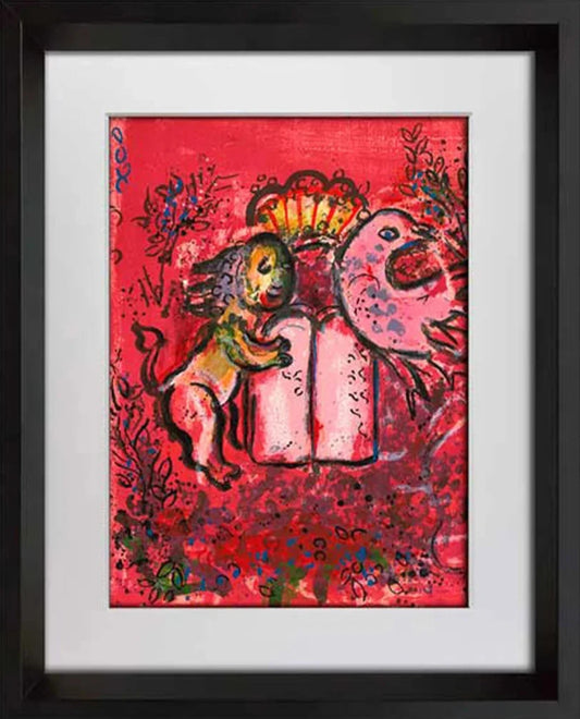 Marc Chagall Lithograph Limited Edition Original 1962 w/Cat .Ref.c49 w/Frame Included