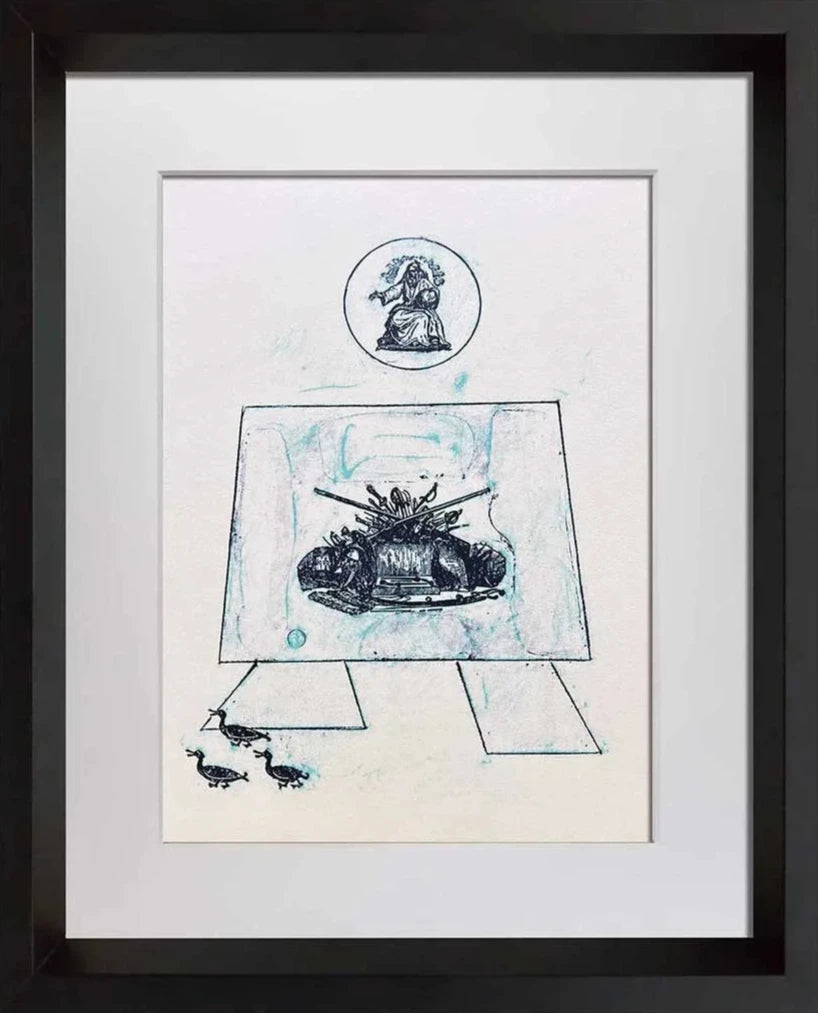 Max Ernst Lithograph Original Limited Edition "God himself has signed the permit..."