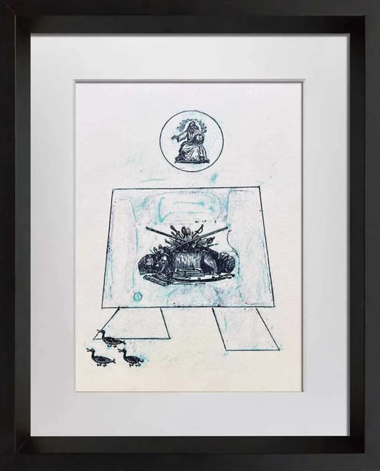 Max Ernst Lithograph Original Limited Edition "God himself has signed the permit..."