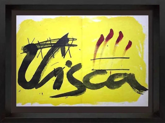 Antoni TAPIES Original LIMITED Ed. n°83 Color Lithograph Woven Paper +FRAMING