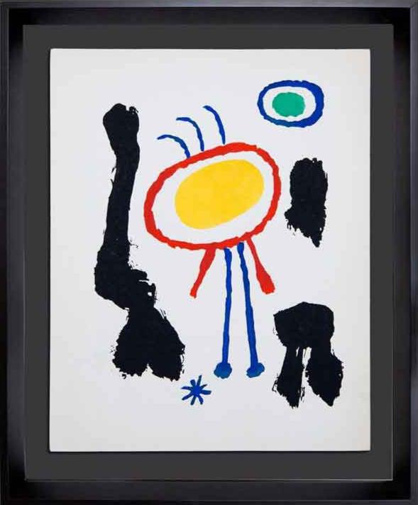 Joan Miro Original Lithograph Pochoir, 1947