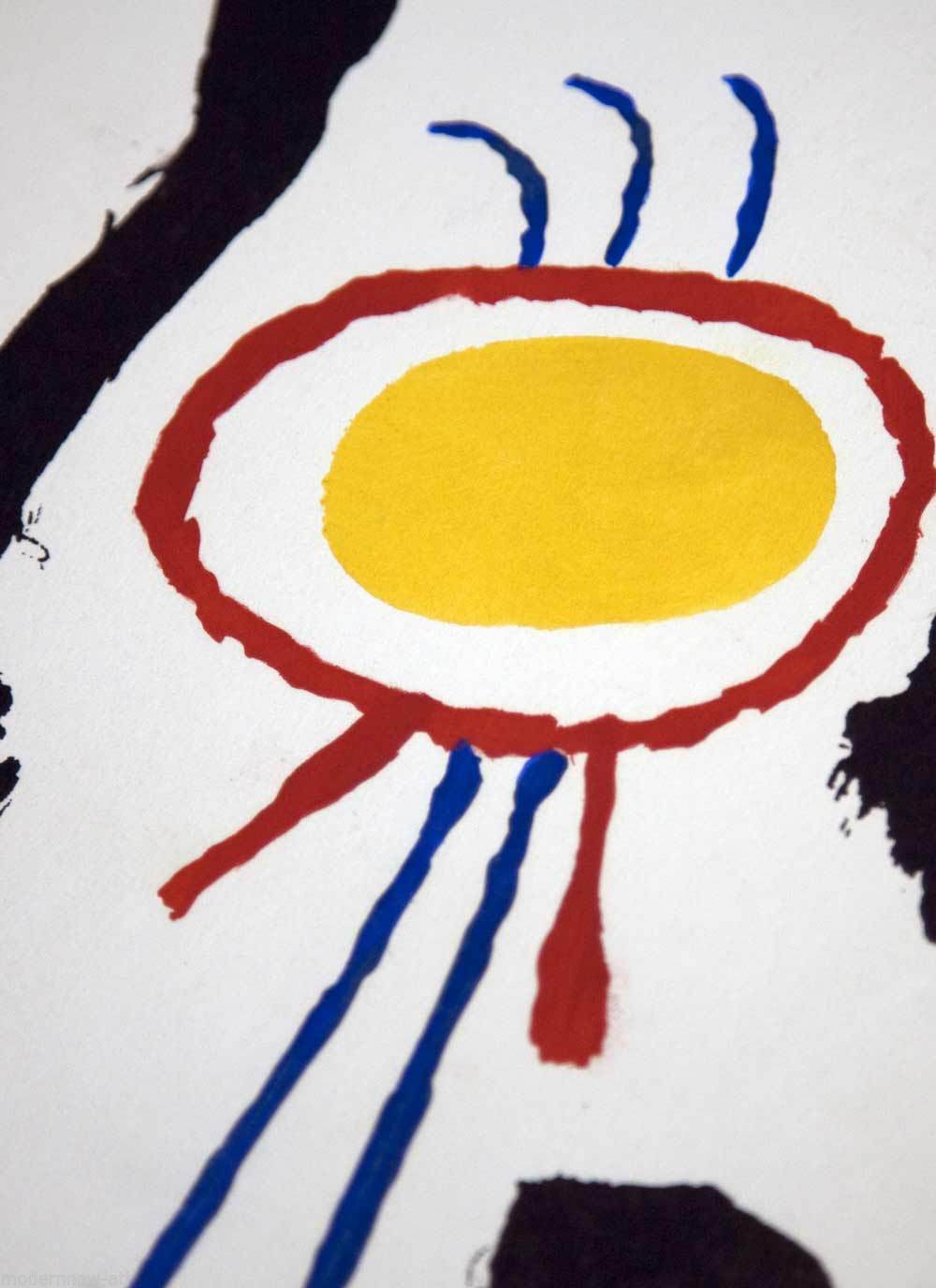 Joan Miro Original Lithograph Pochoir, 1947