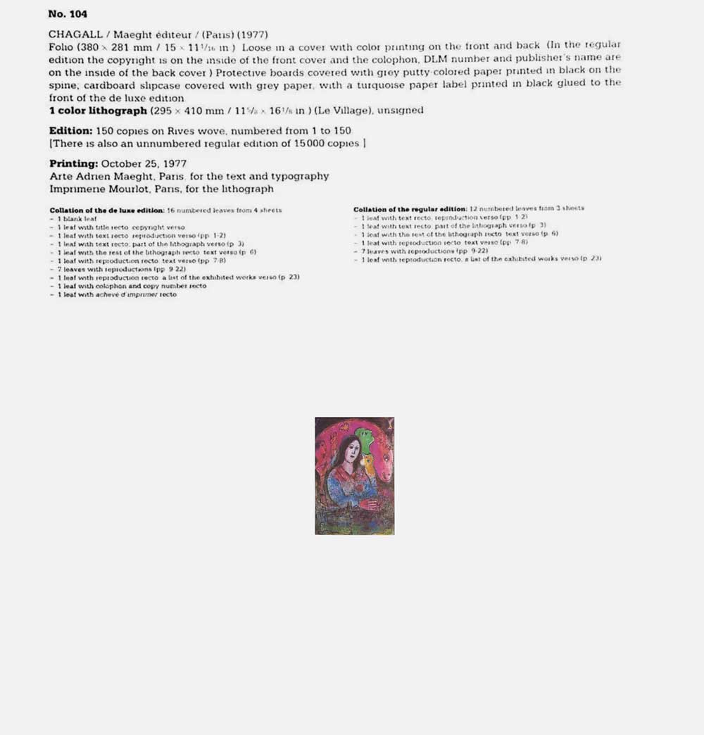 Marc CHAGALL Lithograph SIGN Limited Edition "Thought" w/ Frame included