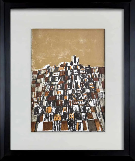 Vieira Da SILVA Original Lithograph 1966 w/Frame Included