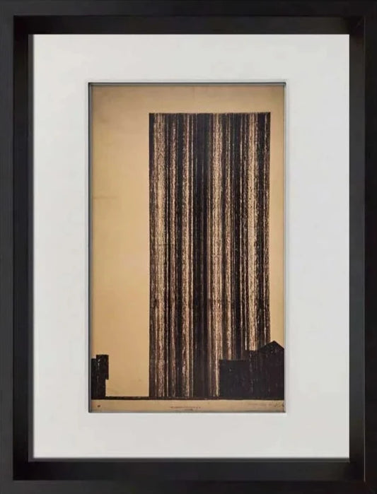 Mies Van Der Rohe Lithograph "Friedrichstrasse Building" Perspective