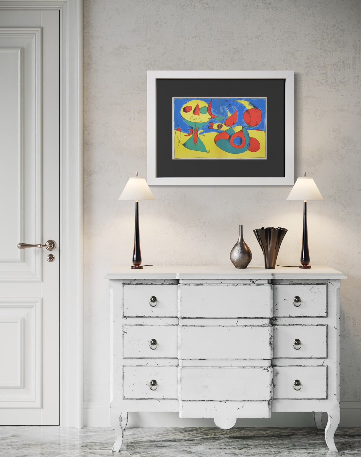 Joan Miro Original Color Lithograph 1956 Limited Edition Custom Framed COA