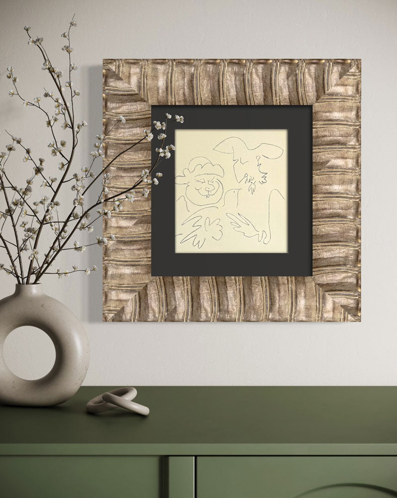 Pablo Picasso – Don Quichotte et Sancho Pança (1956) Mourlot Lithograph, Framed