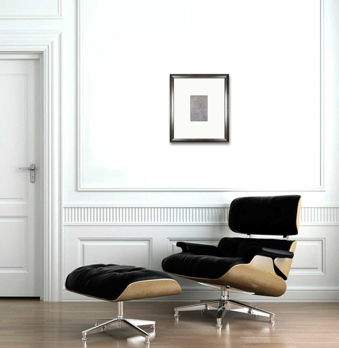 Jean ARP woodcut ENGRAVING “Multiple Woman VI" Limited Ed. on RIVES w/Frame